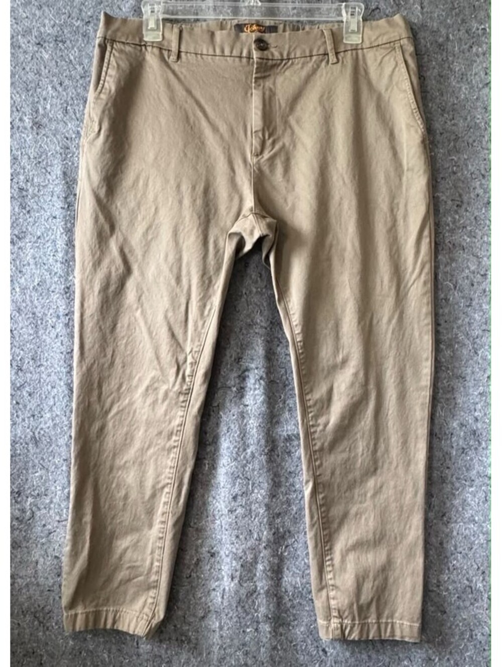 Johnny Bigg 42 Khaki Chino Jogger Pants Stretch Cotton Modal Elastic Cuff Big